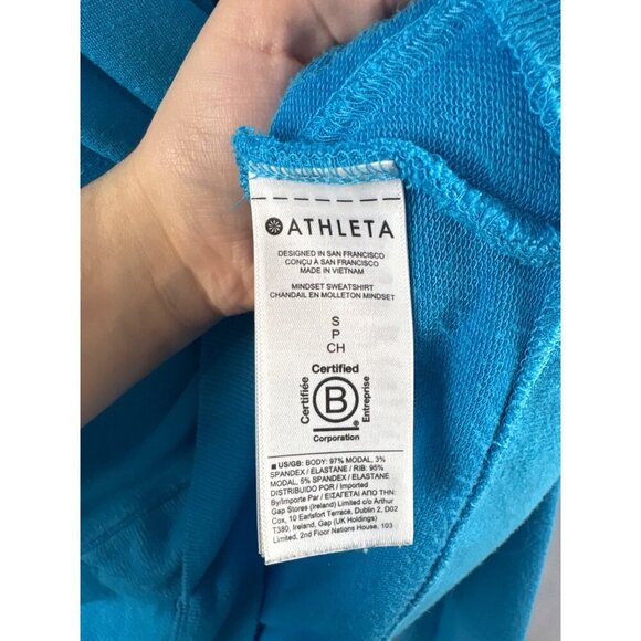 Athleta Blue Mindset Sweatshirt Womens Small - Picture 4 of 5